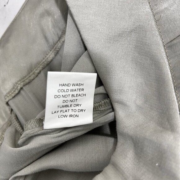 Ellison Light Gray Silky Trouser Pants Sz S Pleated Business Career Lightweight - Picture 10 of 12